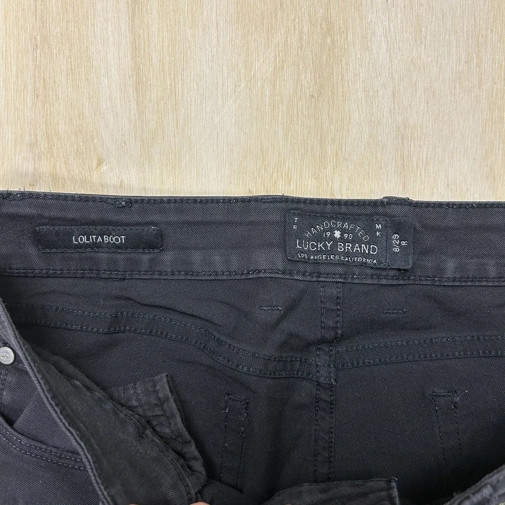 Lucky Brand Lolita Boot Jeans Womens 8 Charcoal Wash Gray Bootcut Mid Rise Denim - Picture 2 of 10